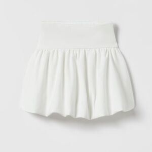 Zara Balloon Skirt White